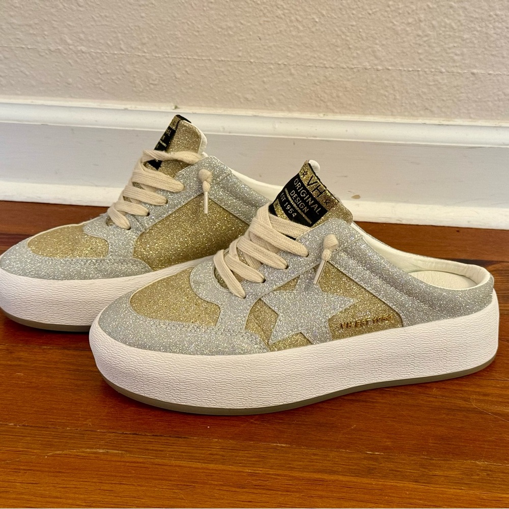 VINTAGE HAVANA Val 3 Women's Oxford Size 7.5 Slip On Glitter sneakers